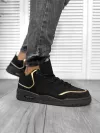 Adidasi barbati casual, negru cu auriu 5919